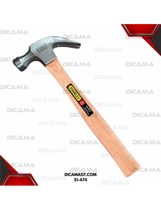 MARTILLO DE UÑA 20 ONZAS CABEZA OCTAGONAL STANLEY 51-474