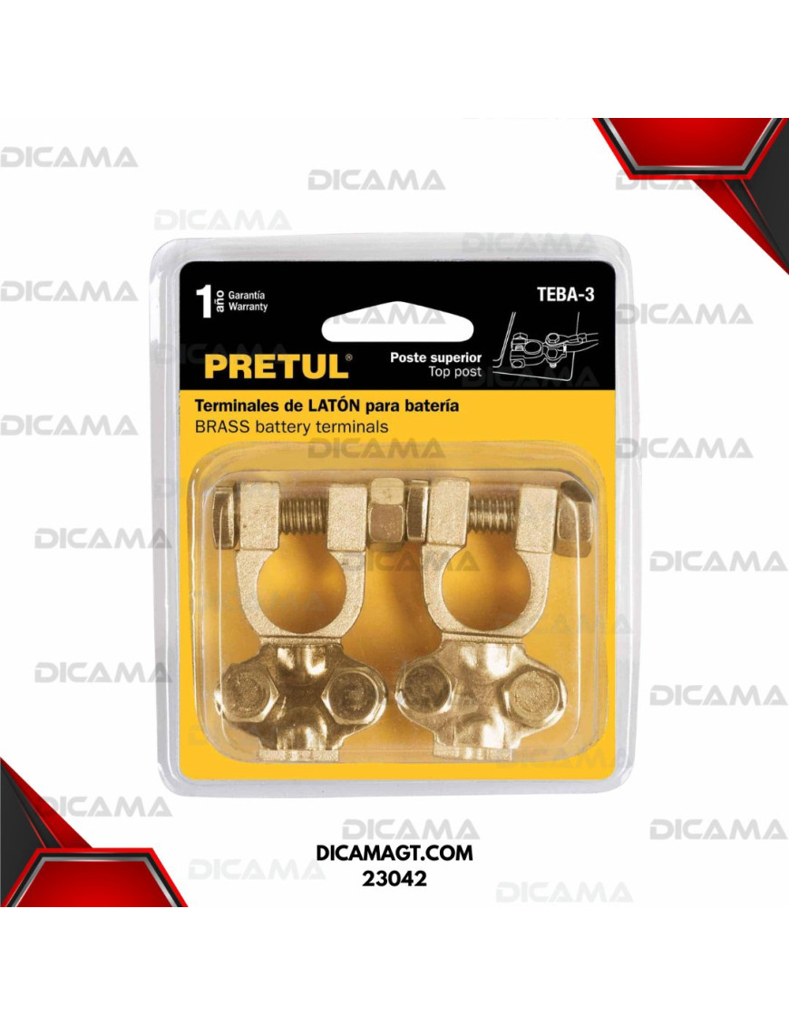 TERMINALES P/BATERIA PAR LATON PRETUL 23042