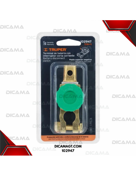 TERMINAL P/BATERIA CON INTERRUPTOR TRUPER 102947