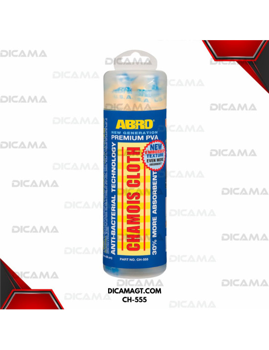 GAMUZA 17X27 CH-338 12/C TOALLA DE SECADO ABRO CH-555/CAJA-4