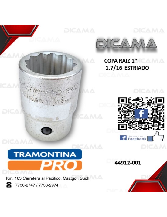 COPA RAIZ 1" 1.7/16      ESTRIADO