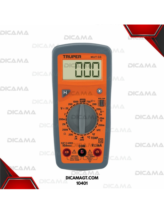 MULTIMETRO DIGITAL JUNIOR TRUPER 10401