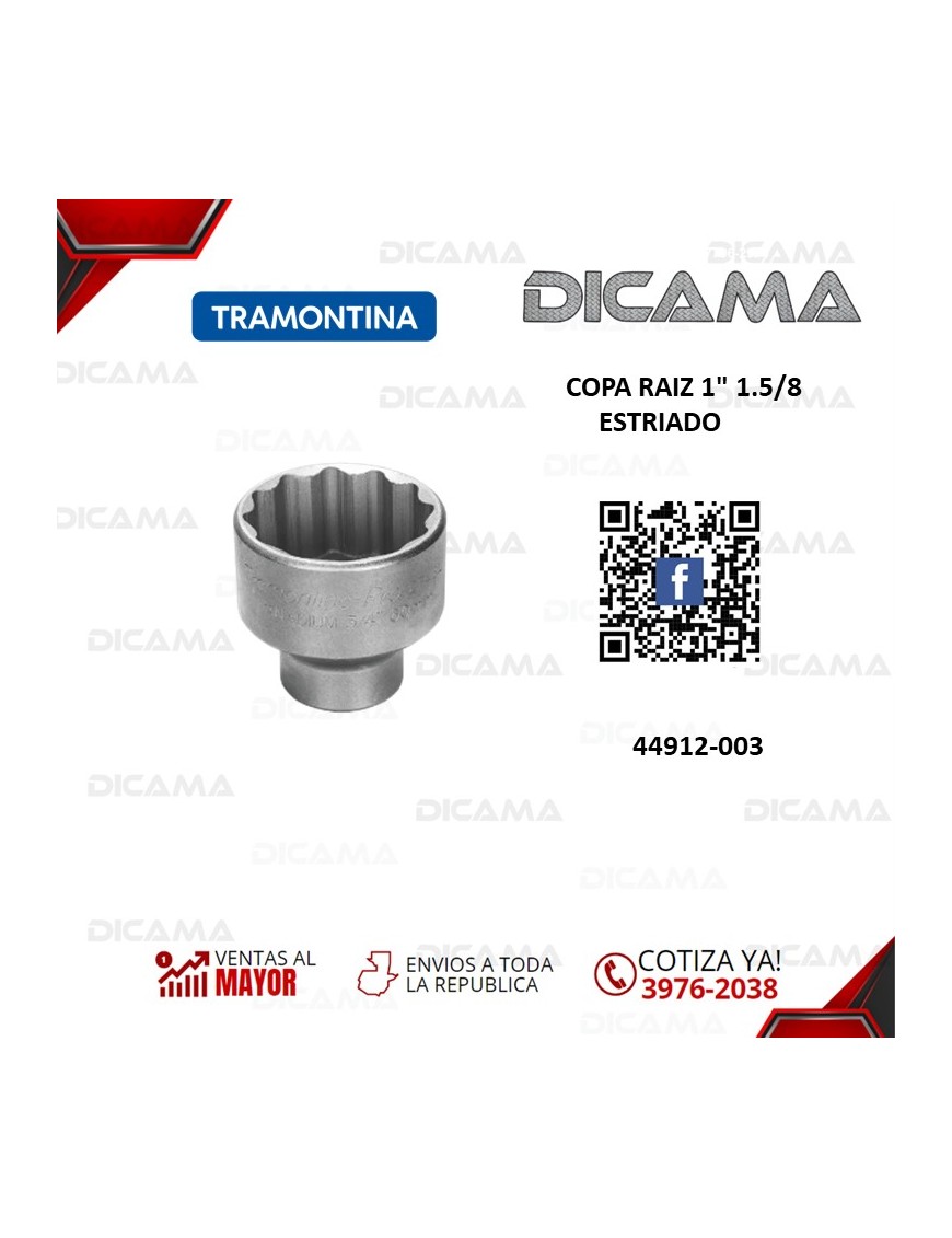 COPA RAIZ 1" 1.5/8       ESTRIADO