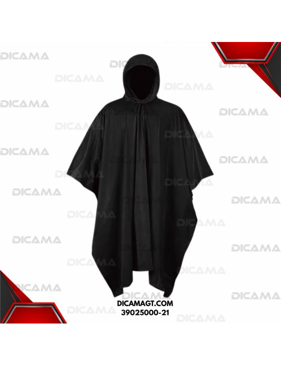 PONCHO PLASTICO NEGRO CALIBRE 10- S/T CICLON 39025000-21