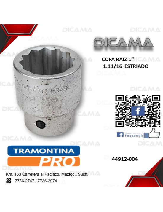 COPA RAIZ 1" 1.11/16     ESTRIADO