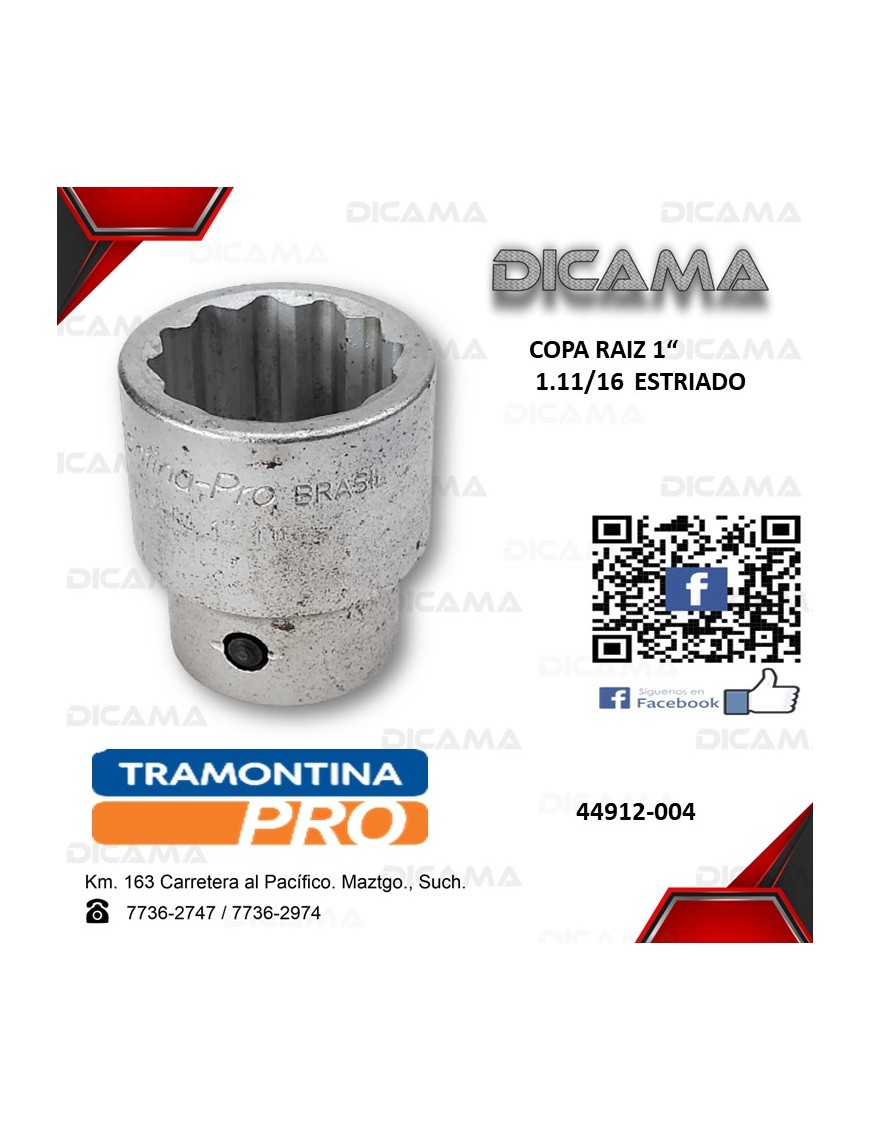 COPA RAIZ 1" 1.11/16     ESTRIADO