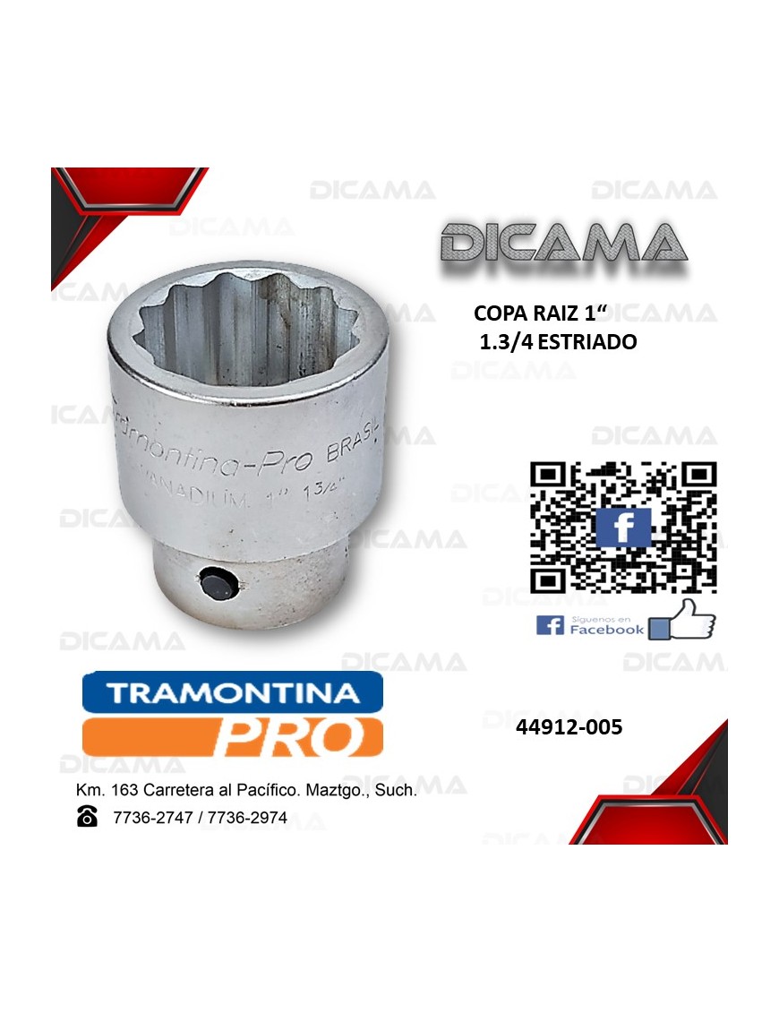 COPA RAIZ 1" 1.3/4       ESTRIADO