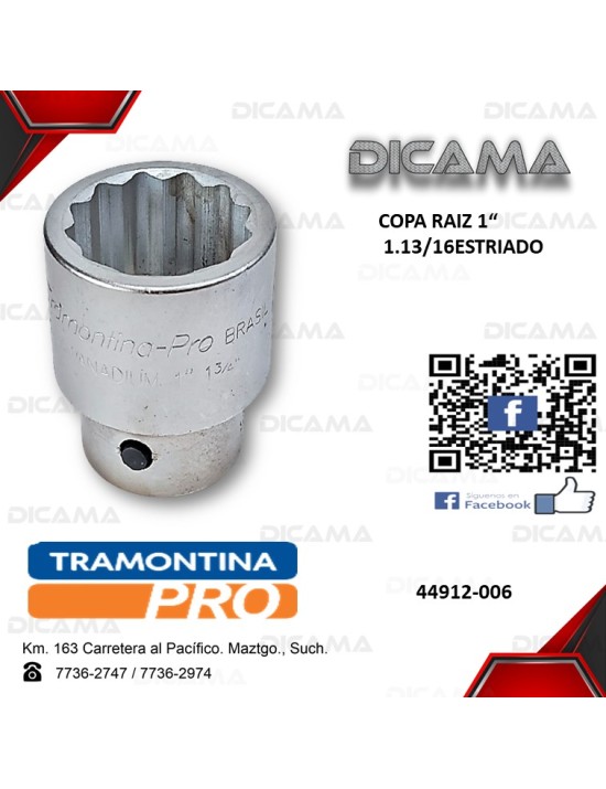 COPA RAIZ 1" 1.13/16     ESTRIADO