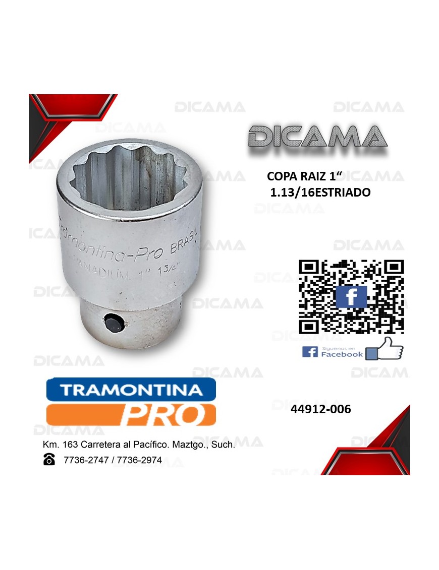 COPA RAIZ 1" 1.13/16     ESTRIADO