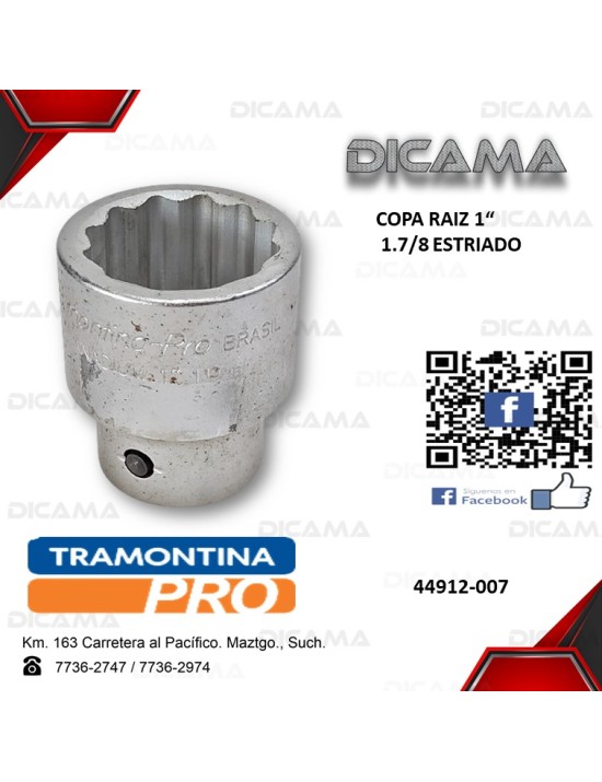 COPA RAIZ 1" 1.7/8       ESTRIADO