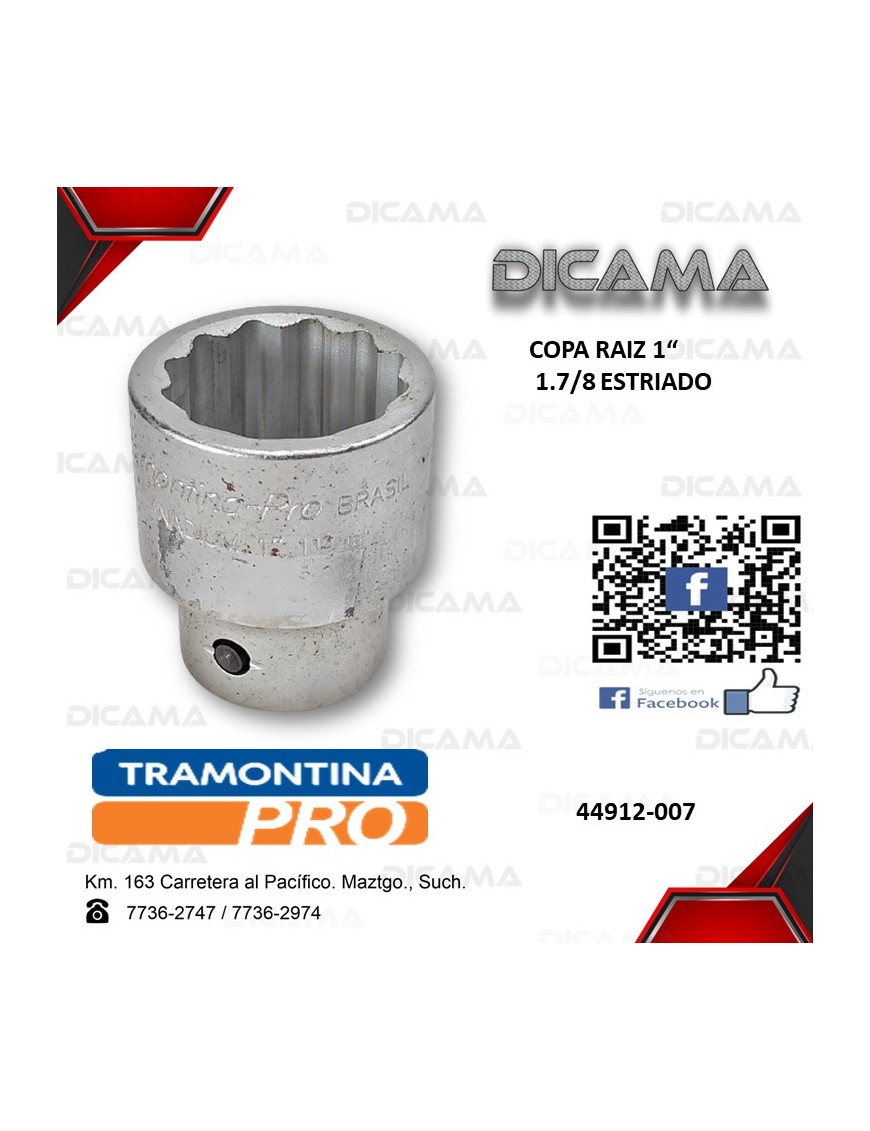 COPA RAIZ 1" 1.7/8       ESTRIADO