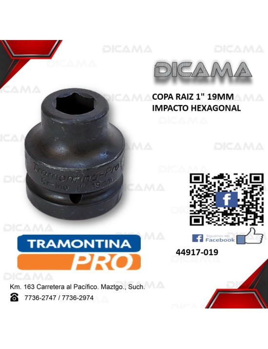 COPA RAIZ 1" 19MM IMPACTOHEXAGONAL