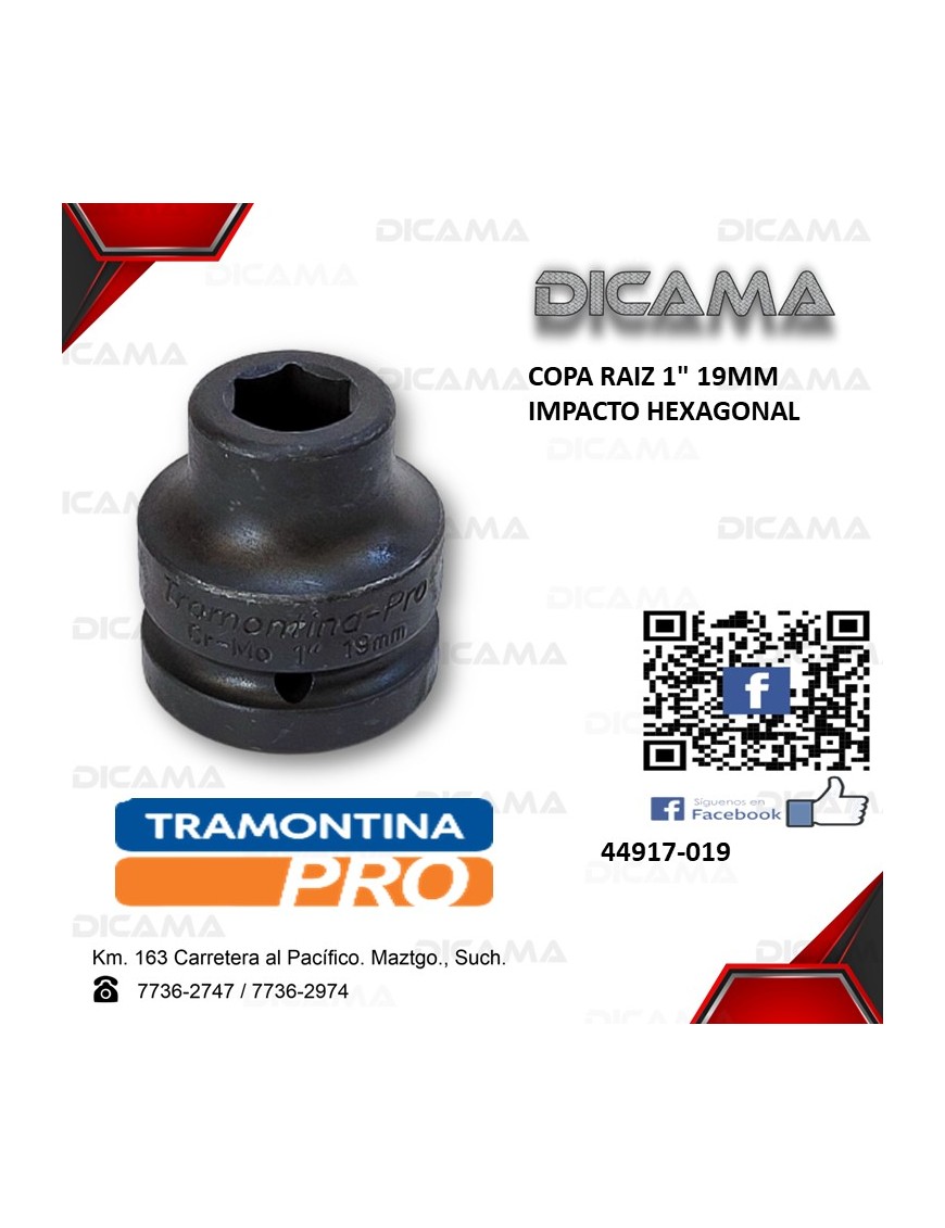 COPA RAIZ 1" 19MM IMPACTOHEXAGONAL