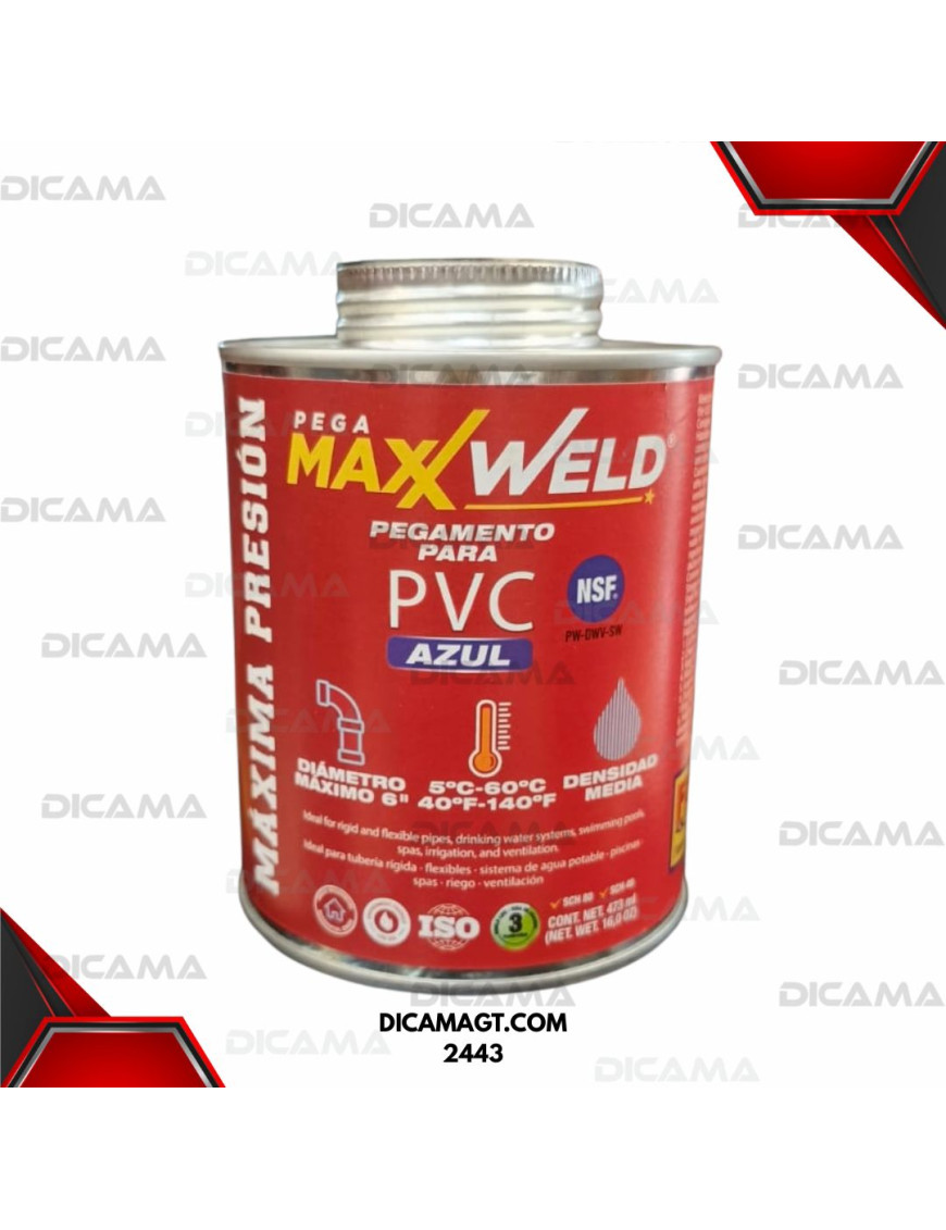 PEGAMENTO PVC AZUL 437 ML MAX WELD 2443