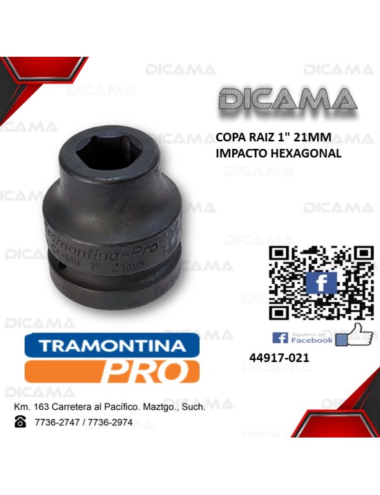 COPA RAIZ 1" 21MM IMPACTO HEXAGONAL