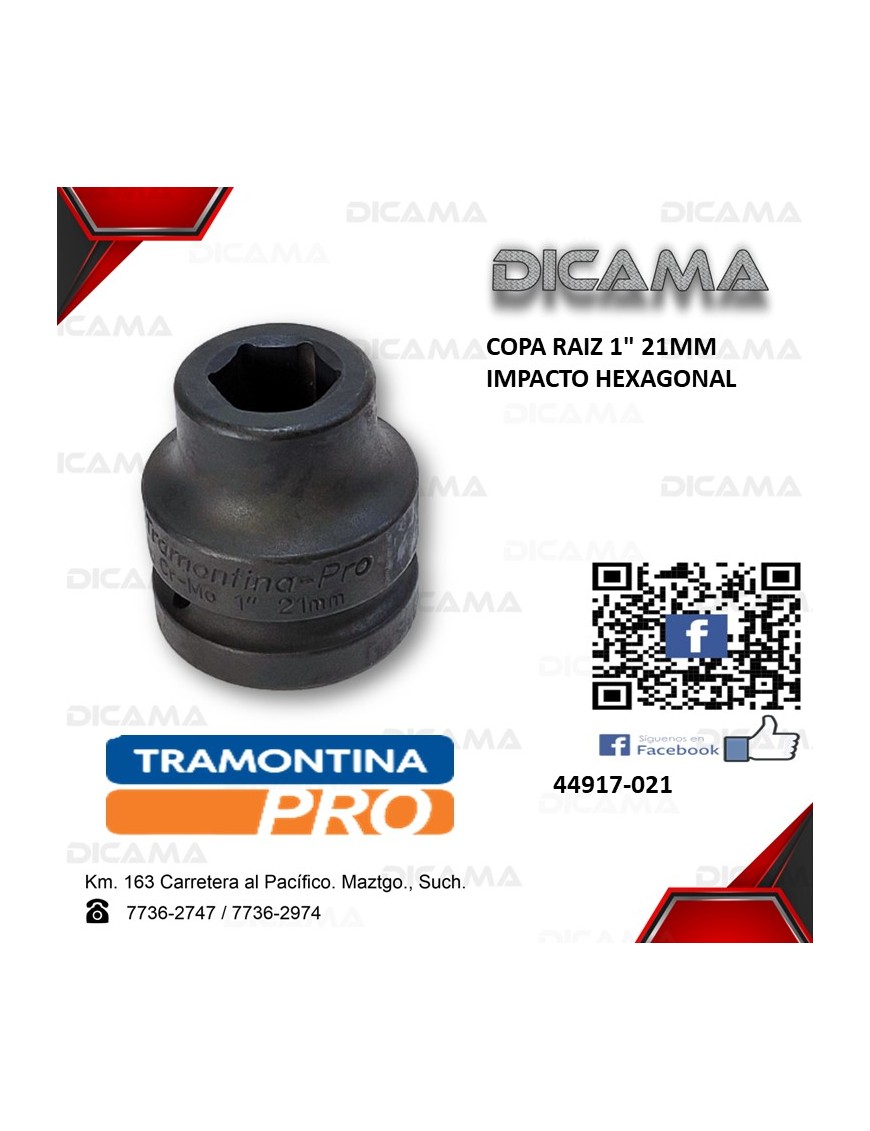 COPA RAIZ 1" 21MM IMPACTO HEXAGONAL