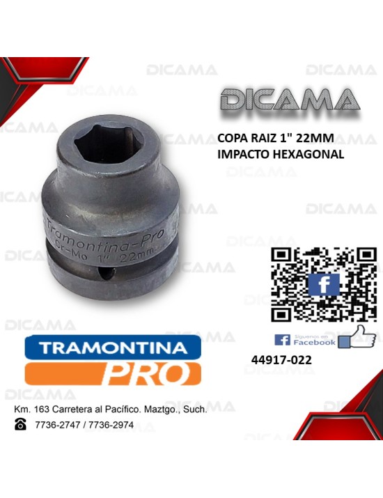 COPA RAIZ 1" 22MM IMPACTO HEXAGONAL