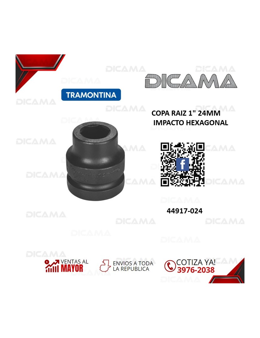 COPA RAIZ 1" 24MM IMPACTO HEXAGONAL