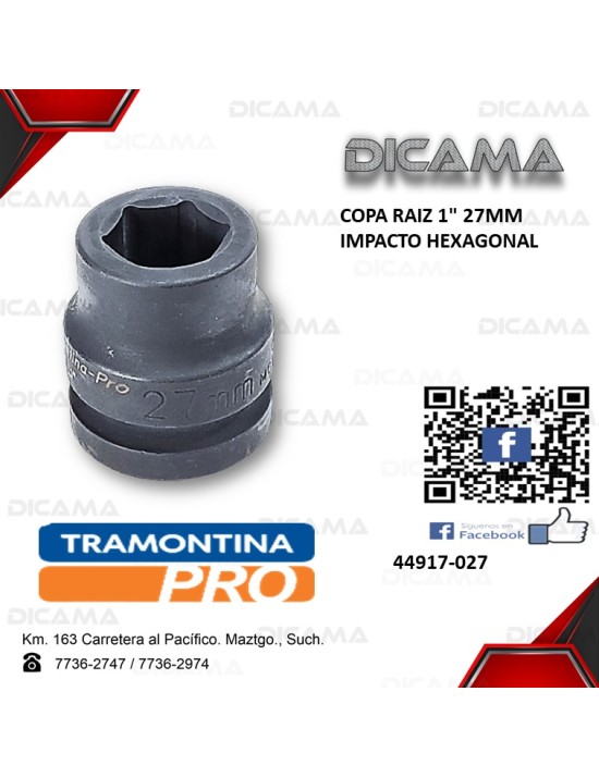 COPA RAIZ 1" 27MM IMPACTO HEXAGONAL