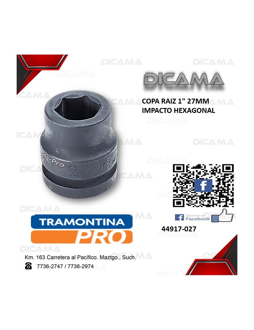 COPA RAIZ 1" 27MM IMPACTO HEXAGONAL