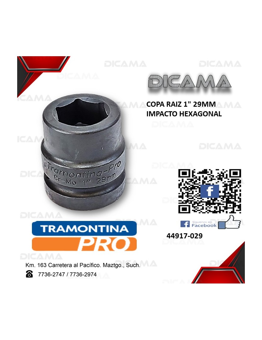 COPA RAIZ 1" 29MM IMPACTO HEXAGONAL
