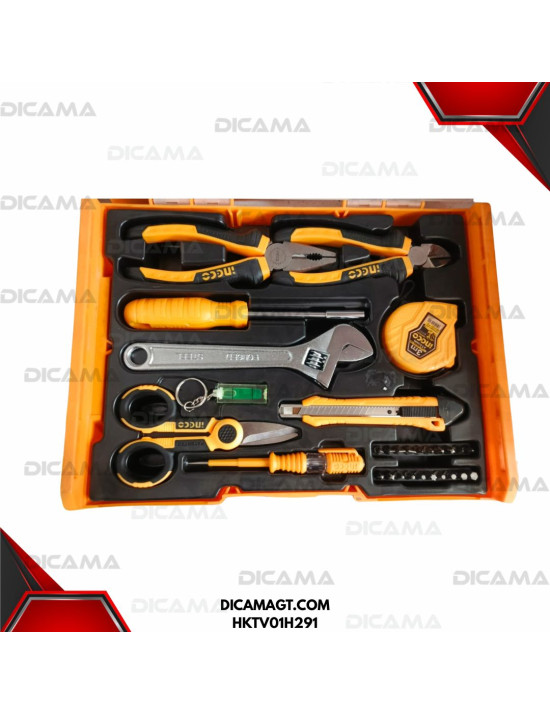 CAJA CON HERRAMIENTAS 29 PZAS APILABLE INGCO HKTV01H291