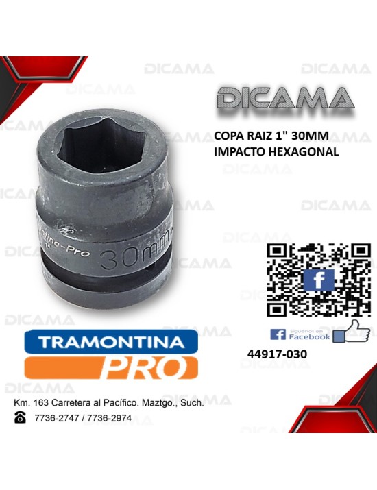 COPA RAIZ 1" 30MM IMPACTO HEXAGONAL