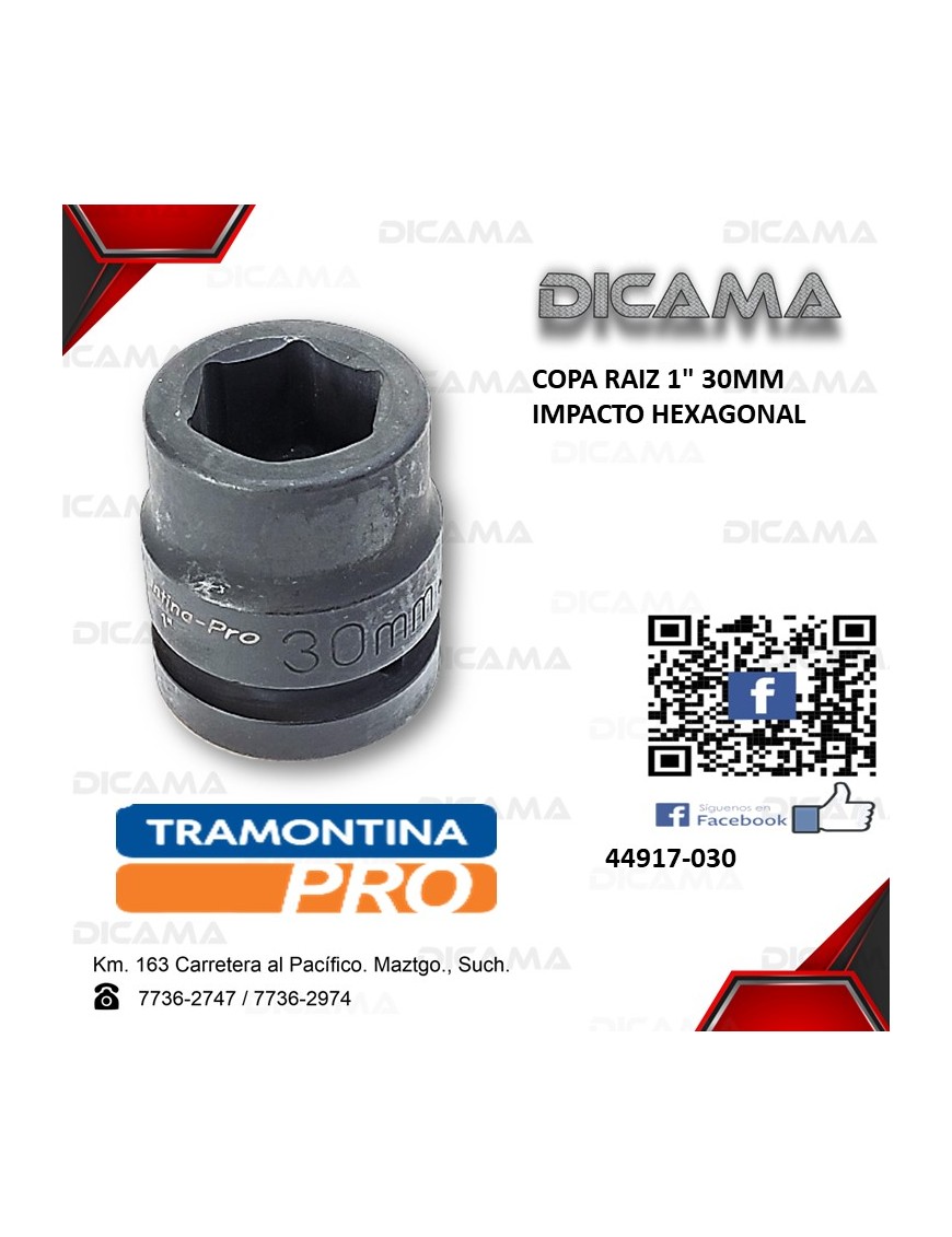 COPA RAIZ 1" 30MM IMPACTO HEXAGONAL