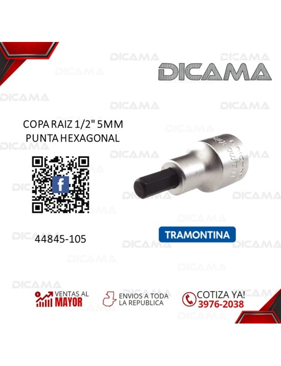 COPA RAIZ 1/2" 5MM PUNTA HEXAGONAL