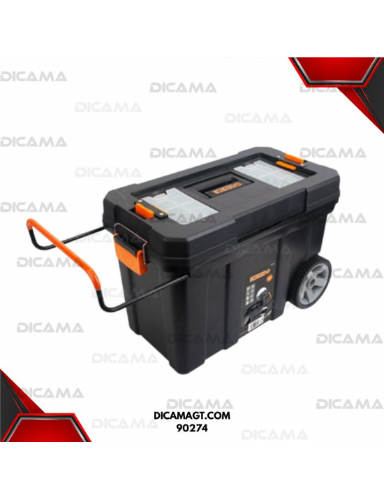 CAJA HERRAMIENTA PLASTICA 60CM 2 ORGANIZADORES, KENDO 90274