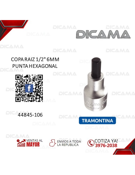 COPA RAIZ 1/2" 6MM PUNTA HEXAGONAL