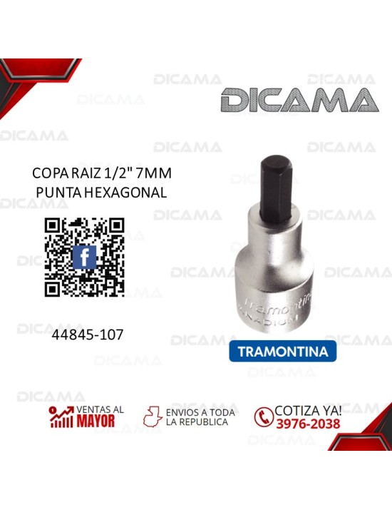 COPA RAIZ 1/2" 7MM PUNTA HEXAGONAL