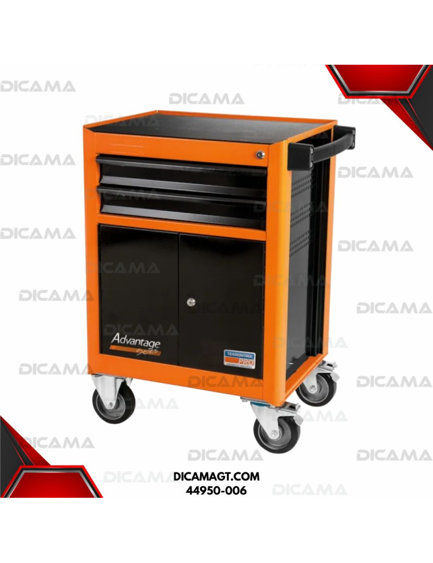 MESA DE TRABAJO 4 COMPARTIMIENTOS NARANJA/NEGRO TRAMONTINA 44950-006