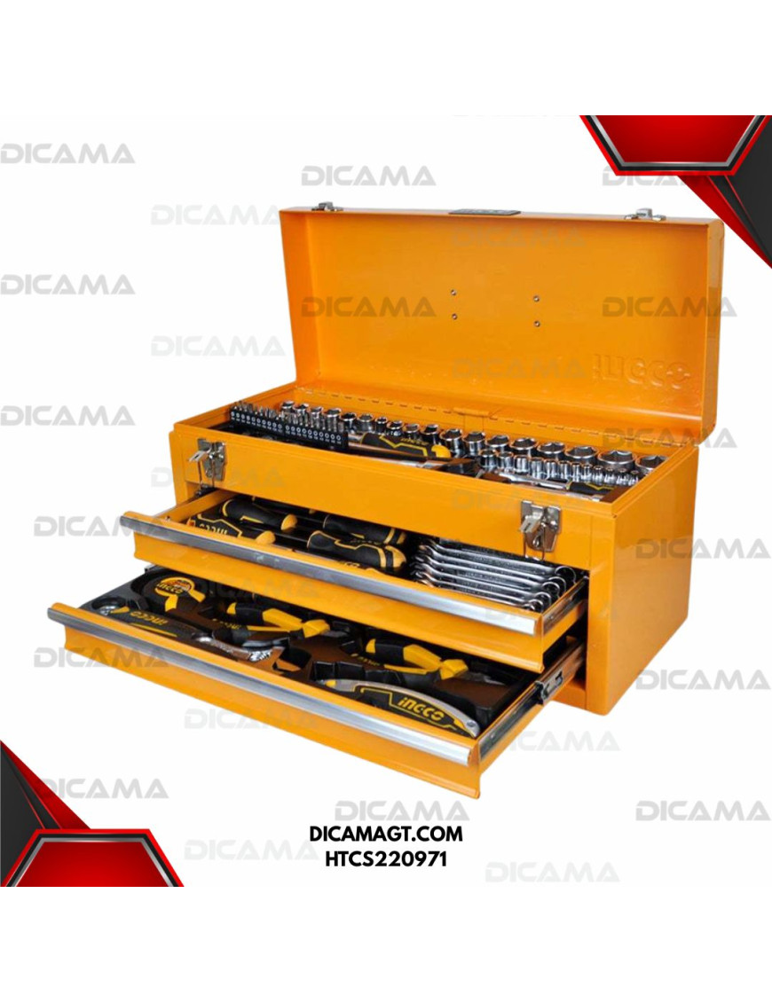 CAJA CON HERRAMIENTA 97 PZAS METAL INGCO HTCS220971