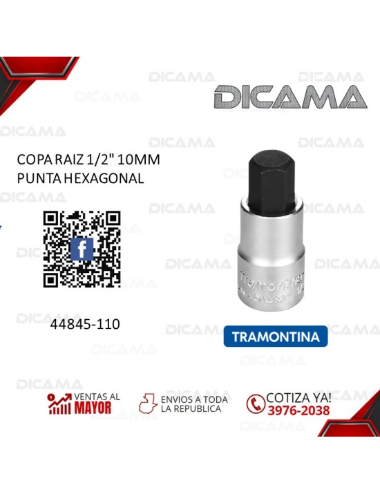COPA RAIZ 1/2" 10MM PUNTA HEXAGONAL