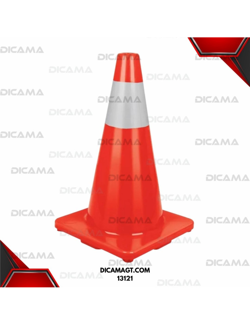 CONO DE PRECAUCION 45 CMS C/REFLECTIVO 18 PESO 1KILO TRUPER 13121