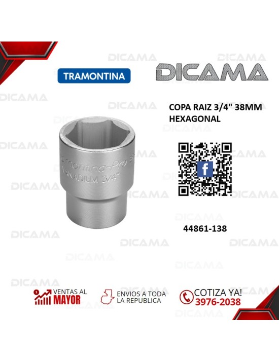 COPA RAIZ 3/4" 38MM HEXAGONAL