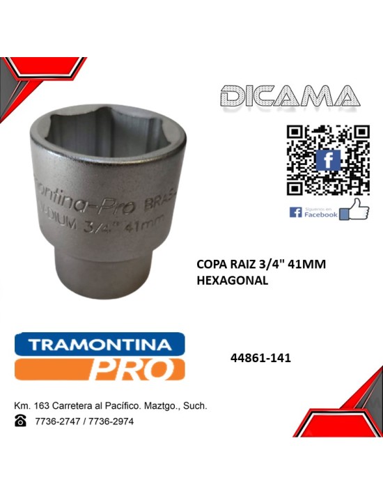 COPA RAIZ 3/4" 41MM HEXAGONAL