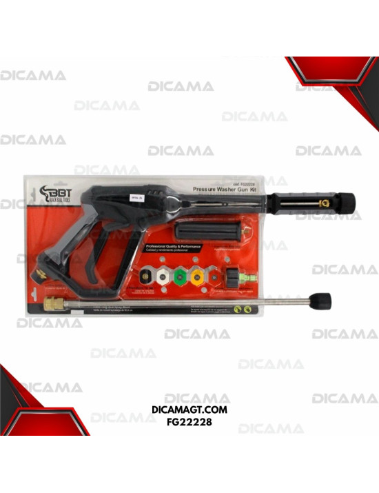 PISTOLA HIDROLAVADORA LANZA Y ACOPLES 4,000PSI BBT FG22228