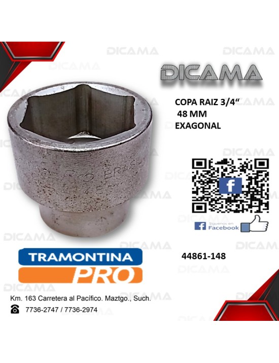 COPA RAIZ 3/4" 48MM HEXAGONAL