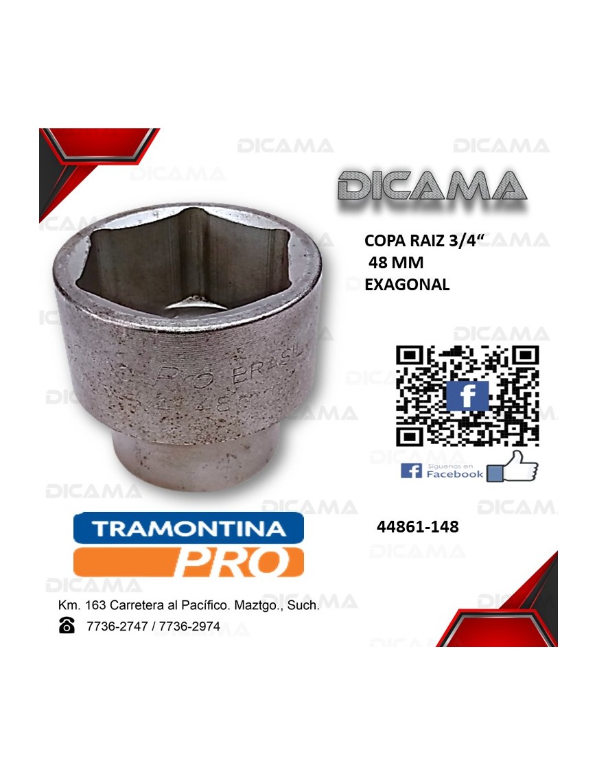 COPA RAIZ 3/4" 48MM HEXAGONAL