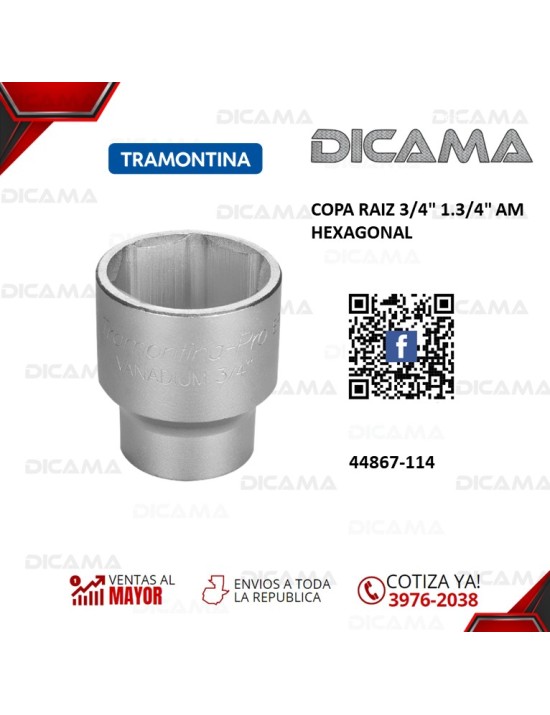 COPA RAIZ 3/4" 1.3/4" AM HEXAGONAL