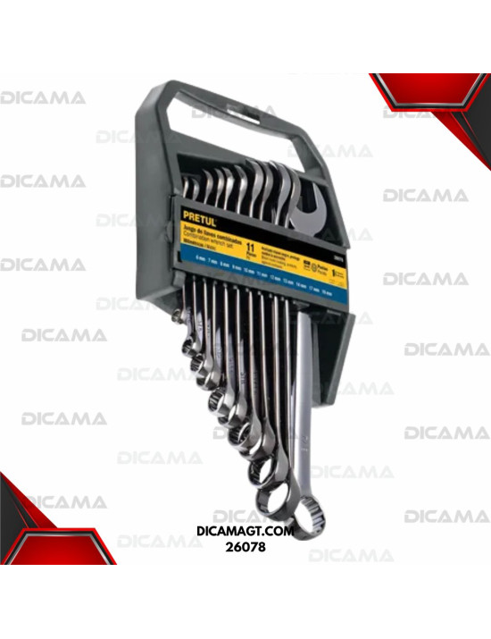 LLAVES JUEGO 11 PZAS COLA/CORONA 6-19MM TRUPER 26078