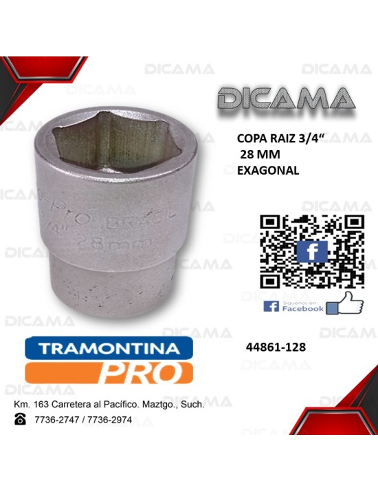 COPA RAIZ 3/4" 28MM HEXAGONAL