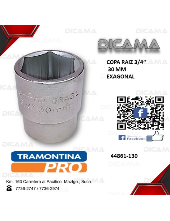 COPA RAIZ 3/4" 30MM HEXAGONAL