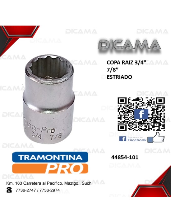 COPA RAIZ 3/4" 7/8" ESTRIADO