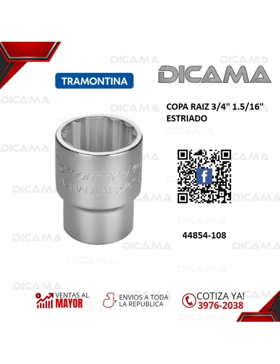 COPA RAIZ 3/4" 1.5/16" ESTRIADO