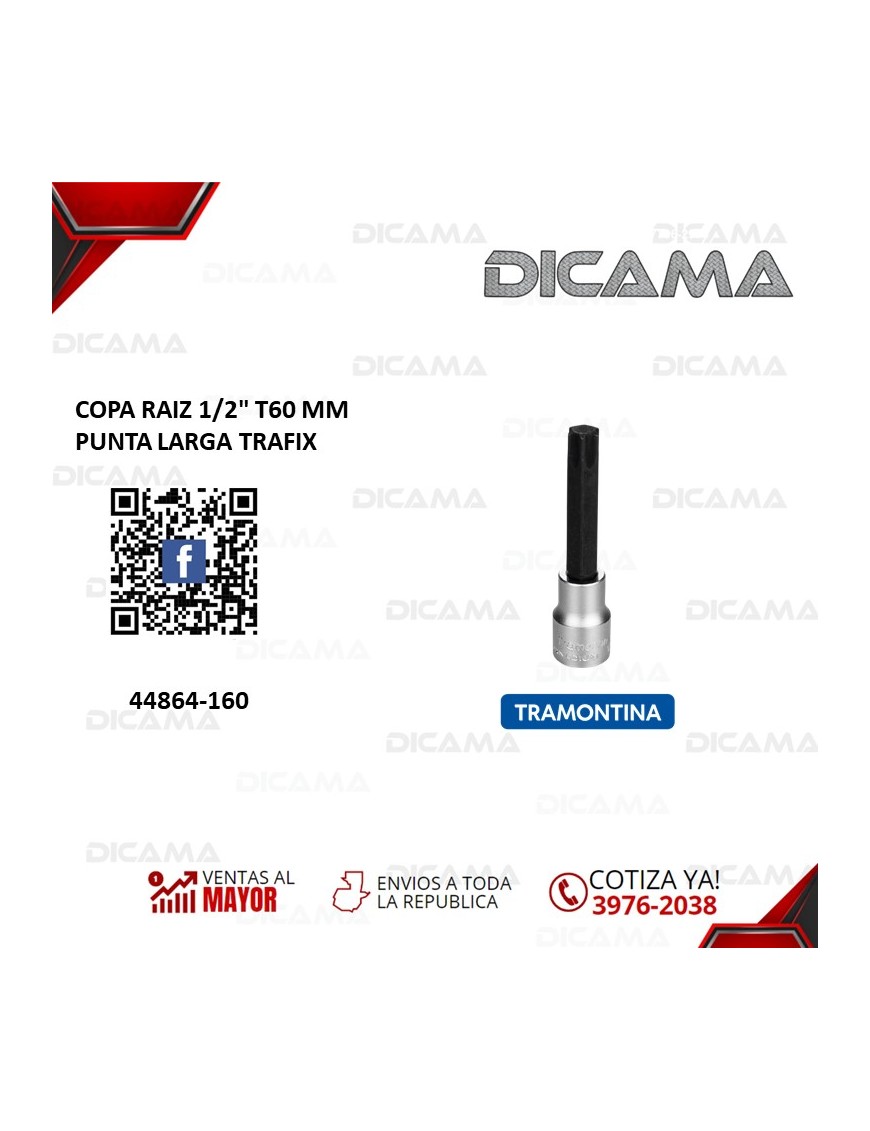 COPA RAIZ 1/2" T60 MM PUNTA LARGA TRAFIX