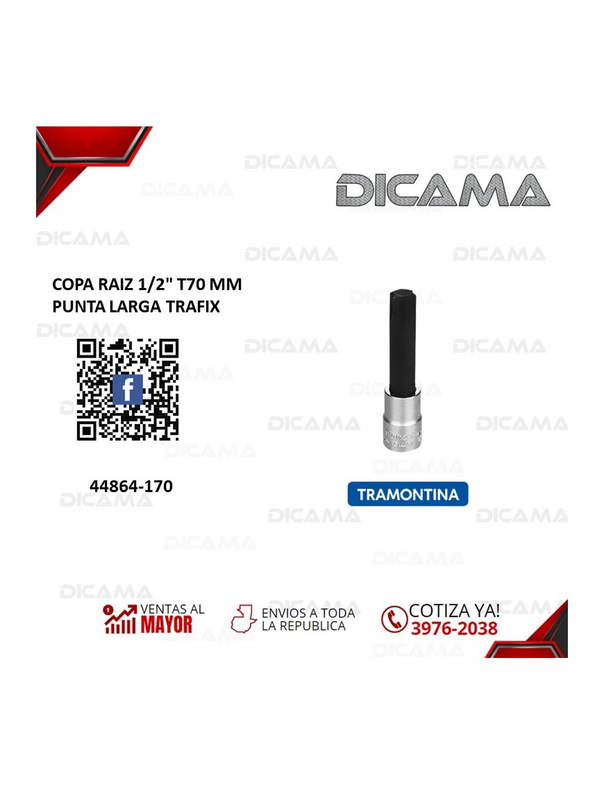 COPA RAIZ 1/2" T70 MM PUNTA LARGA TRAFIX