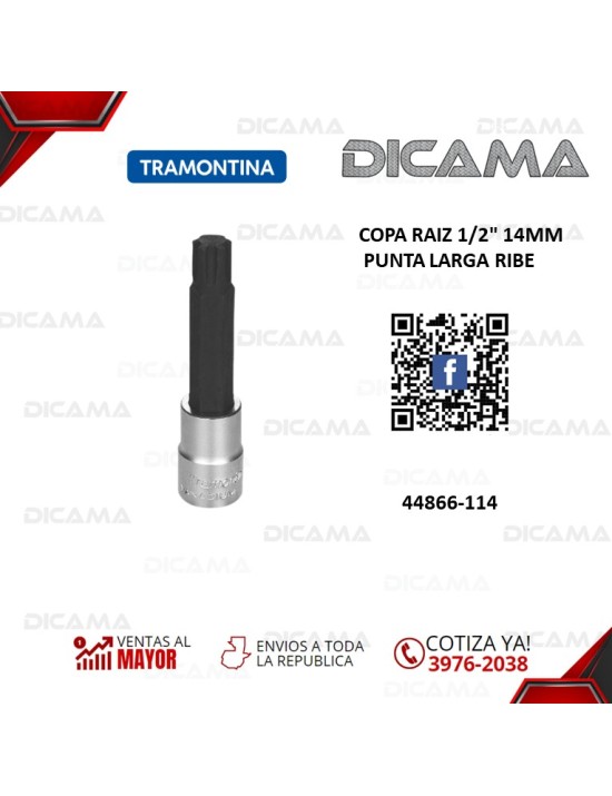 COPA RAIZ 1/2" 14MM PUNTA LARGA RIBE